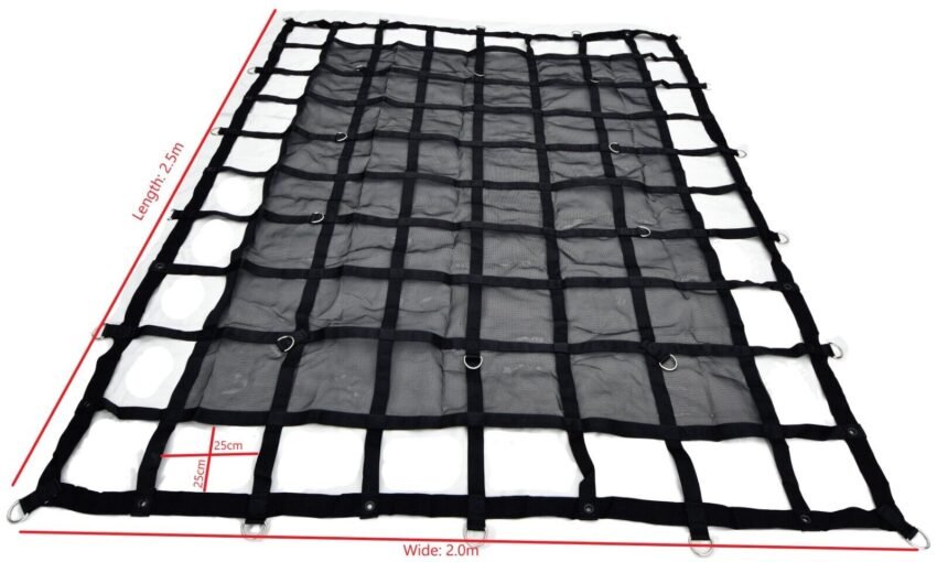 Load cover cargo net/mesh binder 2.5x2.0m for Open Tray Ute Single/Double and Truck