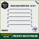 Heavy Duty Adjustable Trailer & Ute Cover Support Bars — 3.75 ft to 6 ft — Set of 5