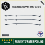Heavy Duty Adjustable Trailer & Ute Cover Support Bars — 4 ft to 6 ft — Set of 3