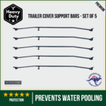 Heavy Duty Adjustable Trailer & Ute Cover Support Bars — 4 ft to 6 ft — Set of 5