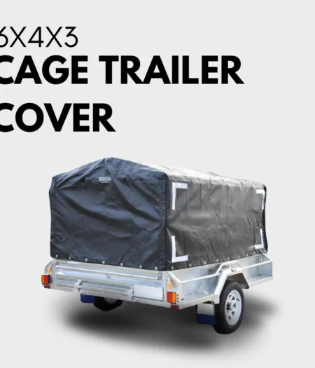 Rugged 6x4x3 Canopy Trailer Cover + Support Bar Structure - Premium Bundle