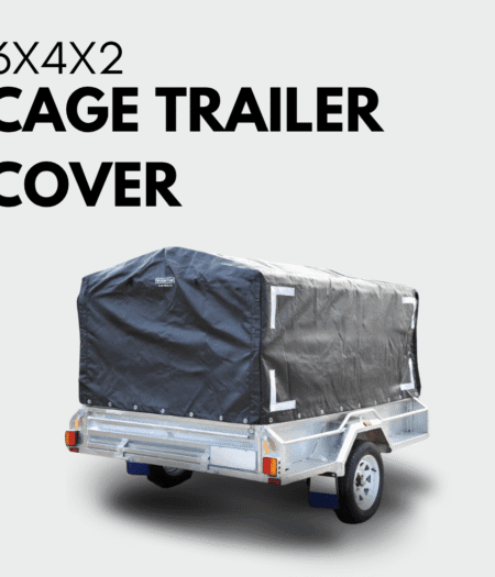 Rugged 6x4x2 Canopy Trailer Cover + Support Bar Structure - Premium Bundle