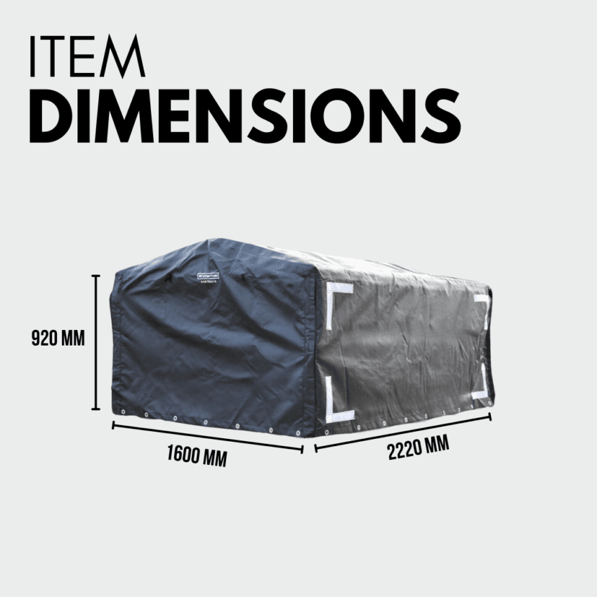 Rugged 7x5x3 Canopy Trailer Cover + Support Bar Structure - Premium Bundle