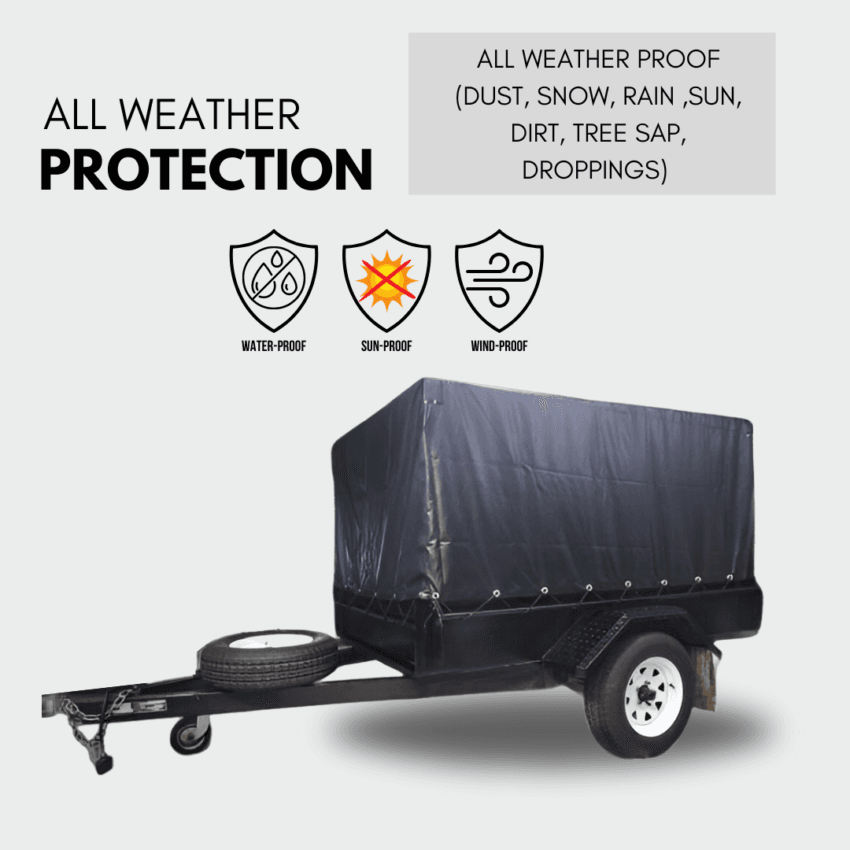 Heavy-Duty 6x4x3 Box Trailer Cover – Waterproof