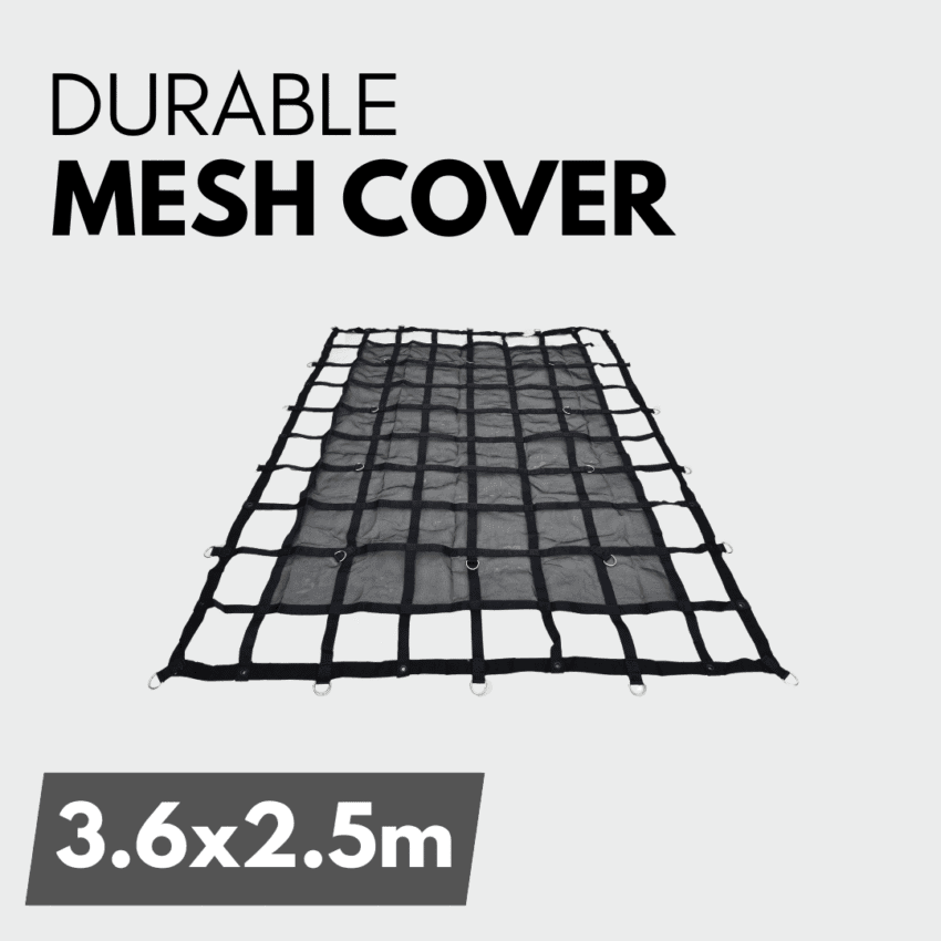 Load cover cargo net/mesh binder 3.6x2.5m for Open Tray Ute Single/Double and Truck