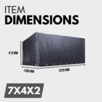 Heavy-Duty 7x4x2 Box Trailer Cover – Waterproof - Image 2