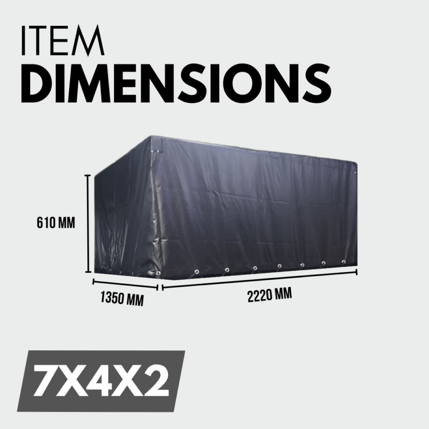 Heavy-Duty 7x4x2 Box Trailer Cover – Waterproof