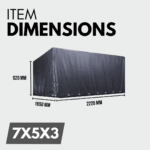 Heavy-Duty 7x5x3 Box Trailer Cover – Waterproof - Image 2