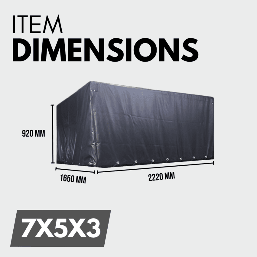 Heavy-Duty 7x5x3 Box Trailer Cover – Waterproof