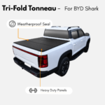 Heavy-Duty Aluminium Tri-Fold Hard Tonneau Cover — BYD Shark 6 2024+ Dual Cab - Image 3