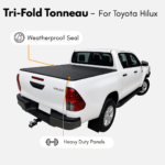 Heavy-Duty Aluminium Tri-Fold Hard Tonneau Cover — Toyota Hilux N80 2015+ Dual Cab - Image 3